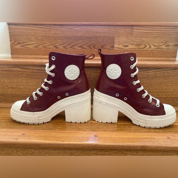 Converse Chuck 70 De Luxe Heel Cabernet Size 10 - Picture 4 of 11